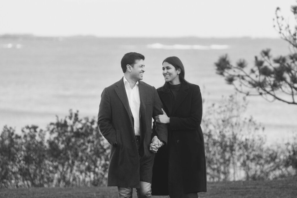 Newport RI surprise engagement session at The Chanler on Cliff Walk